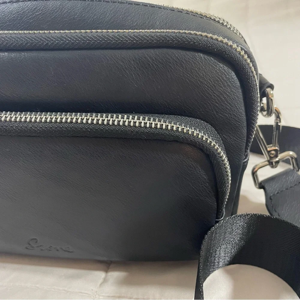 S-ZONE Black Crossbody Bag